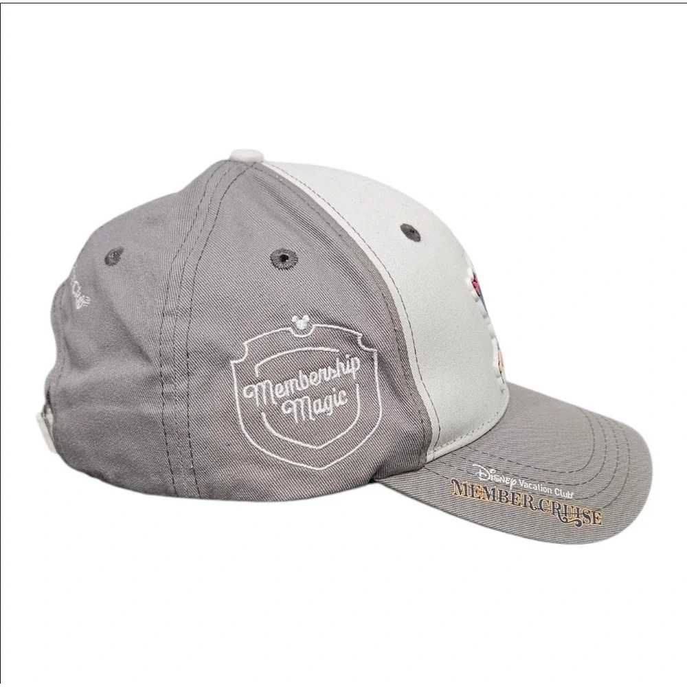 Disney Vacation Club DVC Member Magic Cruise Grey White Adjustable Hat Cap‎